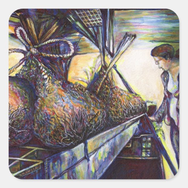 Life’s Hurling Destiny Square Sticker (Front)