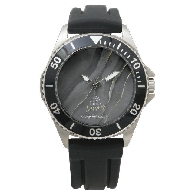 Life’s Little Lessons – Black & Gold Self-Discover Watch (Front)