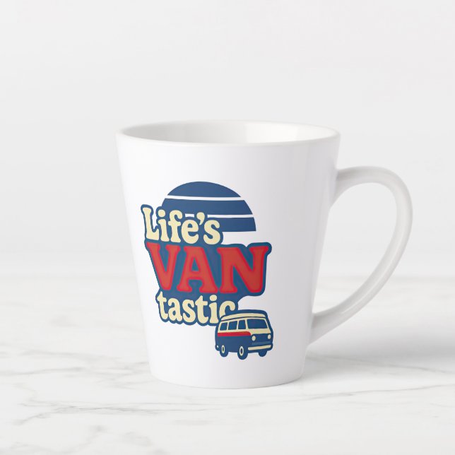 Life’s VANtastic Red Cream Blue Edition Latte Mug (Right)