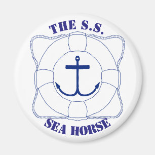 Life Saver & Anchor Magnet (Dark Print)