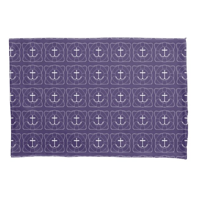 Life Saver/Anchor Pillow Case (Lite Print) (Front)