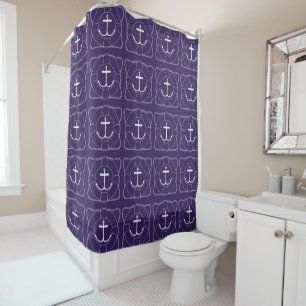 Life Saver/Anchor Shower Curtain (Lite Print)