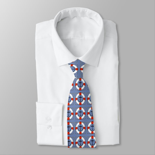 Life Saver & Anchor Tie (Tied)
