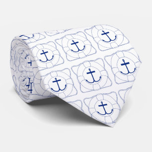 Life Saver & Anchor Tie (Dark Print)