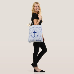 Life Saver & Anchor Tote Bag (Dark Print)