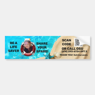 Life Saver Car Magnet Bumper Sticker