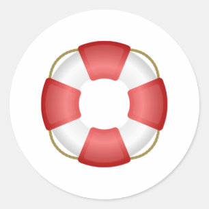 Life Saver Personal Flotation Device Classic Round Sticker