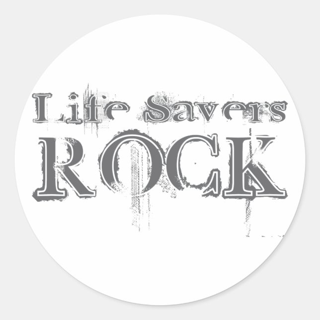Life Savers Rock Classic Round Sticker (Front)