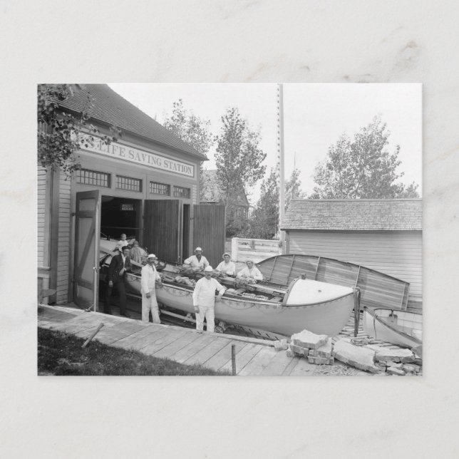 Life Saving Station, 1890 Postcard (Front)