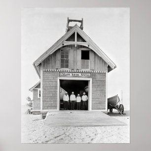 Life Saving Station, 1902. Vintage Photo Poster