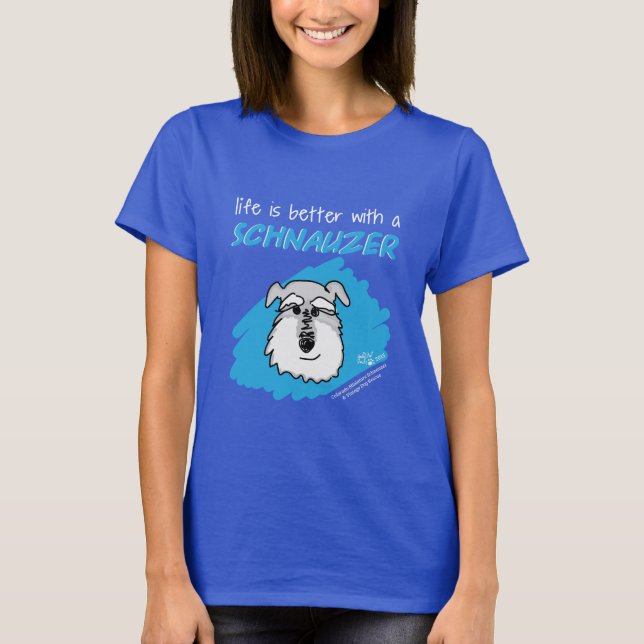 Life... Schnauzer - Dark T-Shirt (Women) (Front)