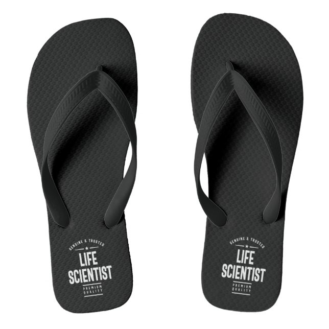 Life Scientist Job Title Gift Flip Flops (Footbed)