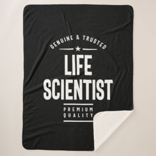 Life Scientist Job Title Gift Sherpa Blanket