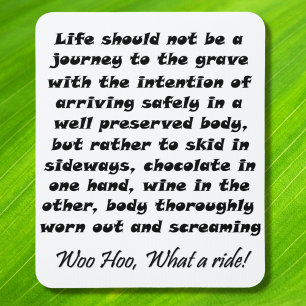 Life should not be a journey quote mousepads gifts