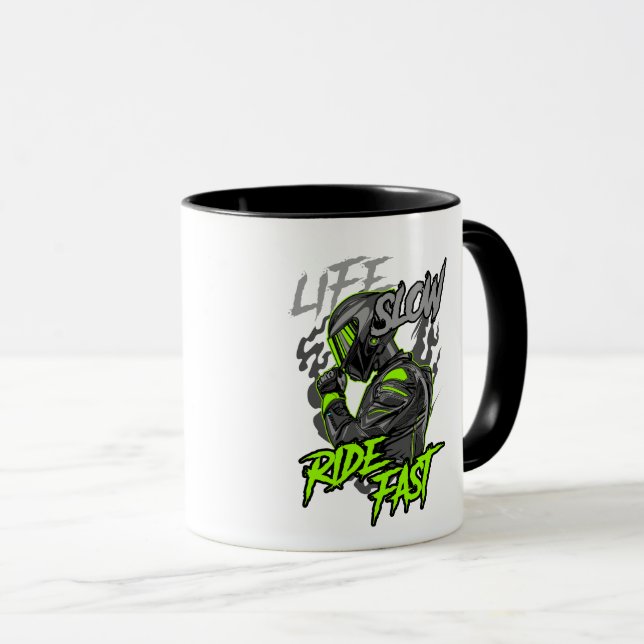 LIFE SLOW RIDE FAST LIFESTYLE  MUG (Front Right)