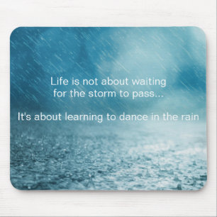 Life Struggles Inspirational Quote Rain Photograph Mouse Mat