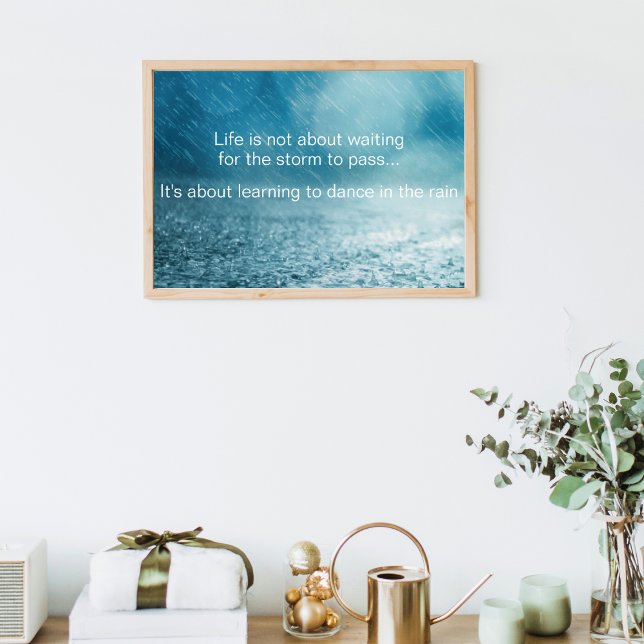 Life Struggles Inspirational Quote Rain Photograph Poster (Creator Uploaded)