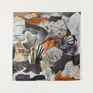 life style Atmosphere color grey, brown, black and Tapestry