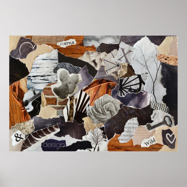 life style Atmosphere colour grey, brown, black an Poster (Front)