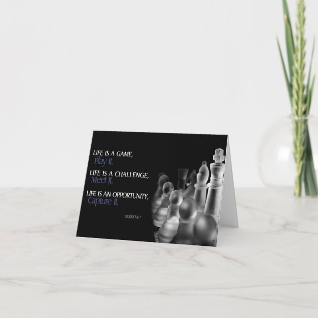 Life Success Inspirational Greeting Note Card (Front)