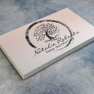 Life Tree Zen Circle Yoga Meditation Wellness Spa Business Card