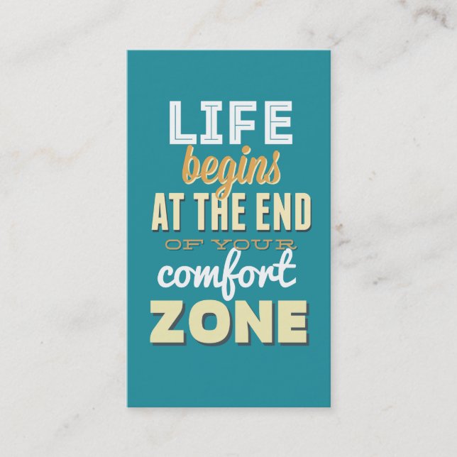 Life Vintage Typography Custom Business Card (Front)