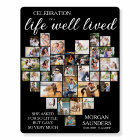 Life Well Lived Heart Shaped Photo Collage Funeral