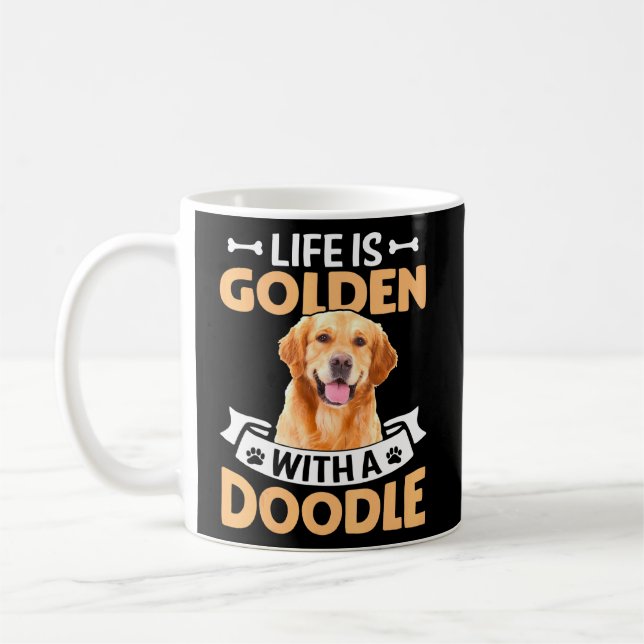 Life With A Doodle  Coffee Mug (Left)