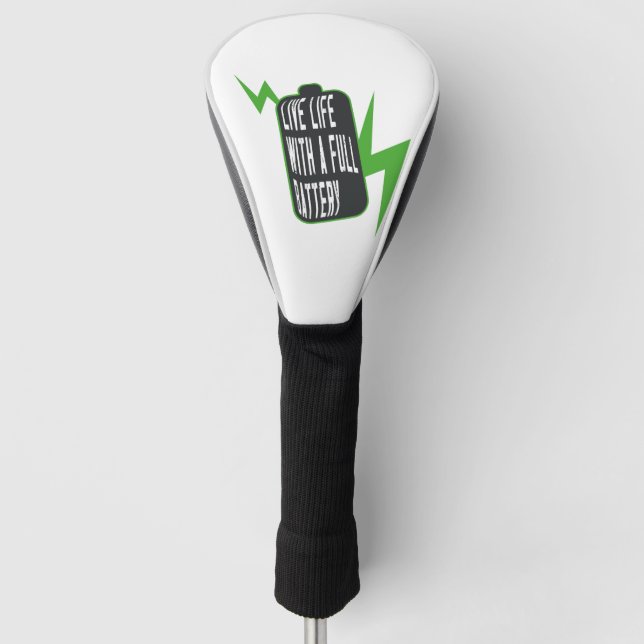 Life with a Full Battery Golf Head Cover (Front)