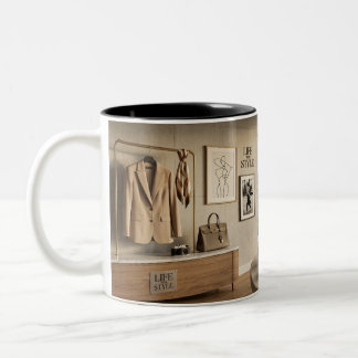 Life with Style Aesthetic Luxury Interior Coffee M Two-Tone Coffee Mug