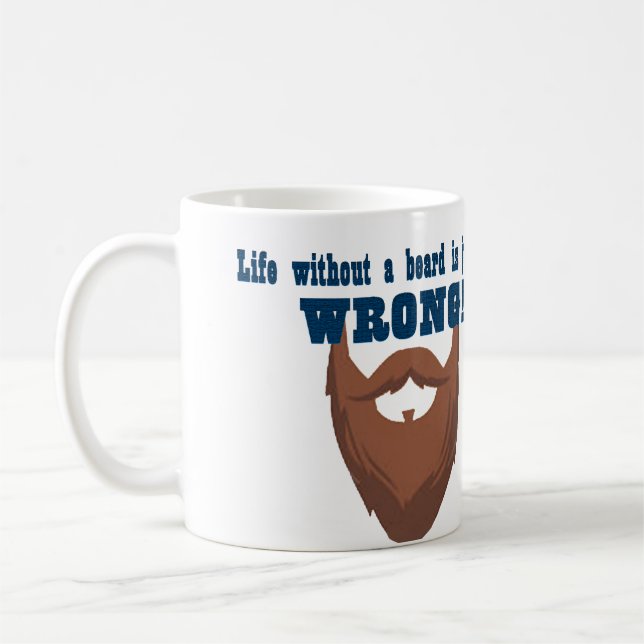 Life without a Beard large mug (Left)