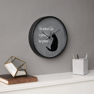 Life without Cats is Possible but Pointless 😸 Clock