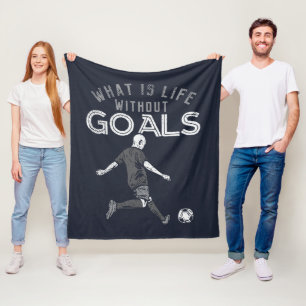 Life Without Goals Motivational Quote Fleece Blanket