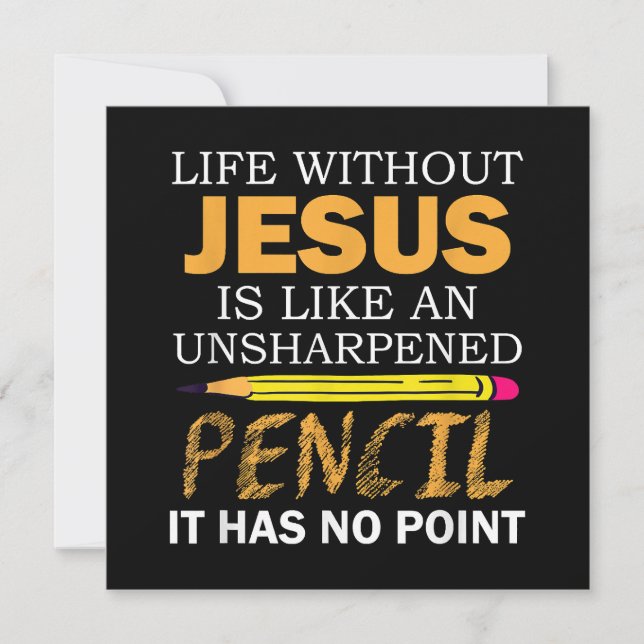 Life Without Jesus Funny Christian Religious Faith (Front)