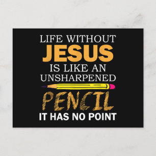 Life Without Jesus Funny Christian Religious Faith Holiday Postcard