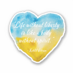 Life Without Liberty Quote Ukraine Heart Vinyl