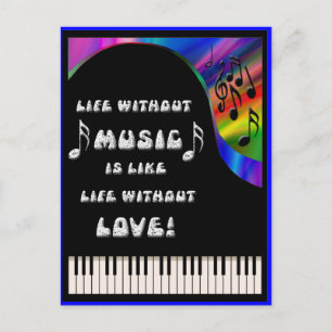 life without music postcard