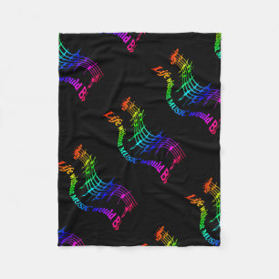 Life without Music would b flat Humour Quote Fleece Blanket