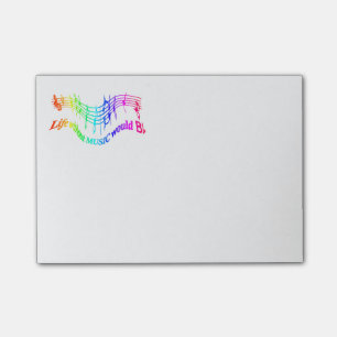 Life without Music would "B Flat" Humour Quote Post-it Notes