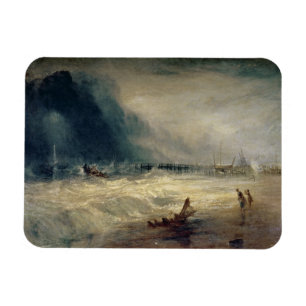 Lifeboat and Manby Apparatus going off to a strand Magnet
