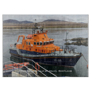 Lifeboat at Port Askaig, Isle of Islay, Scotland Cutting Board