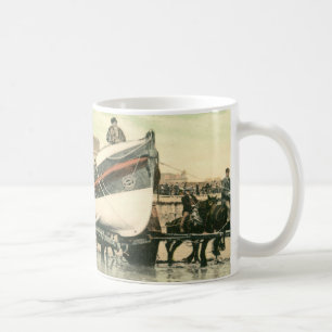 Lifeboat Launching, Bridlington (1900) Mug