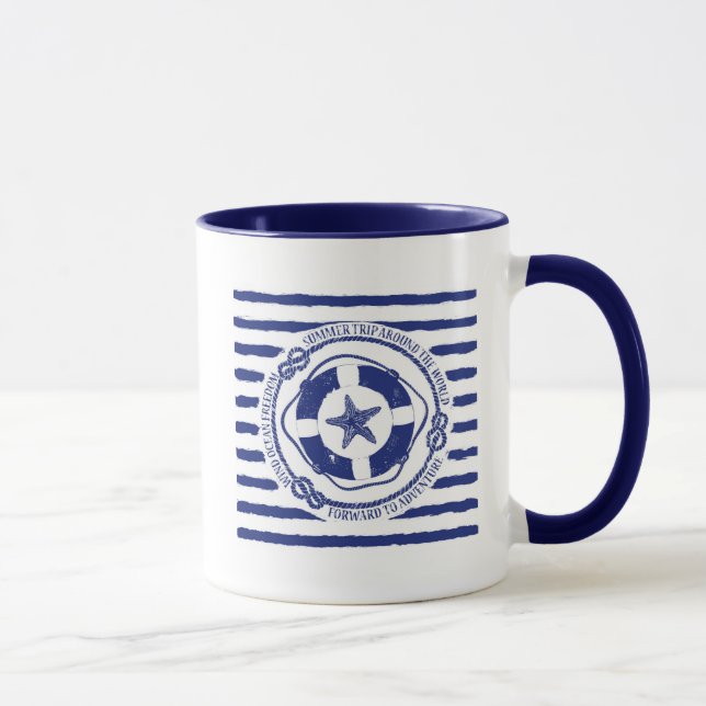 Lifebuoy And Starfish Mug (Right)