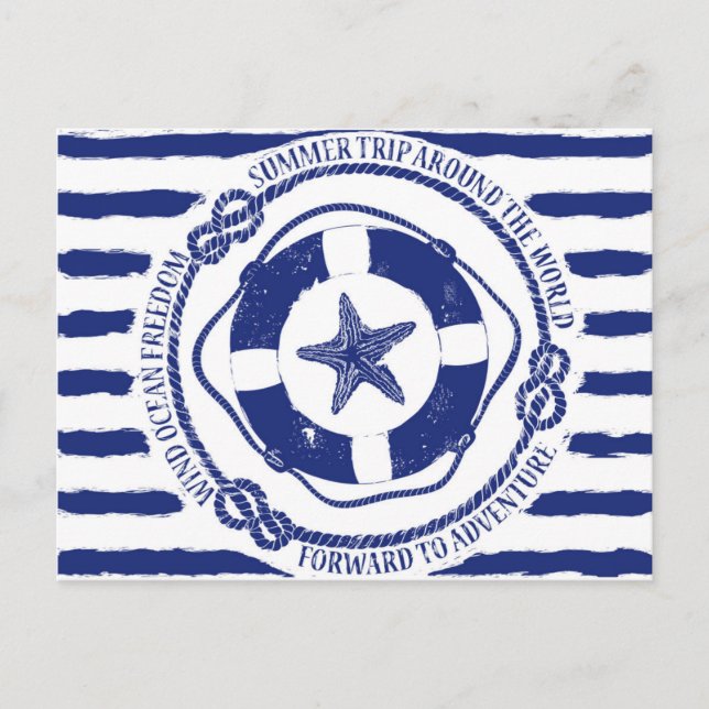 Lifebuoy And Starfish Postcard (Front)