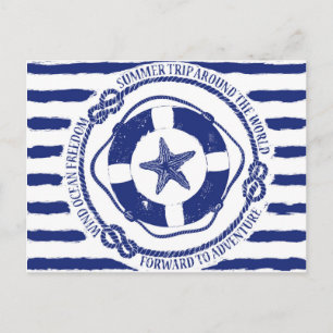 Lifebuoy And Starfish Postcard