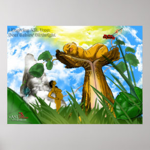 Lifegiving ASL Tree: Deaf Babies' Birthright Poster