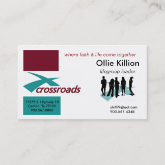 Lifegroup leader business card design OllieDollies