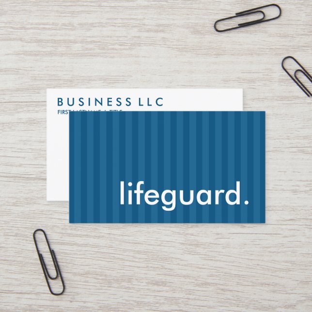 lifeguard. business card (Front/Back In Situ)