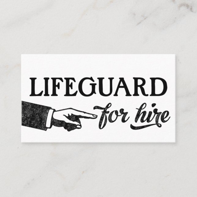 Lifeguard Business Cards - Cool Vintage (Front)