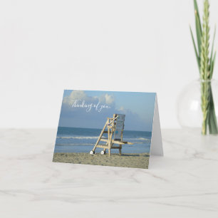 Lifeguard Chair At Folly Thinking Of You Card